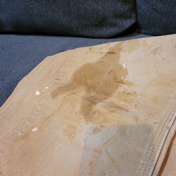 Carhartt mens tan reinforced work pants loose original fit 36x34 - Picture 7 of 8